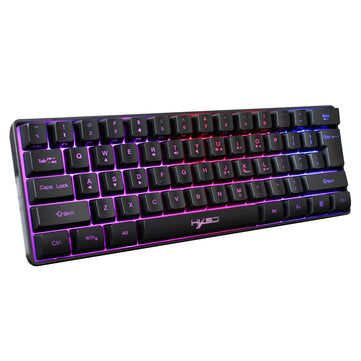 HXSJ V700 Wired Keyboard 61 Keys USB Wired RGB Backlit Gaming Keyboard for Office Gamers