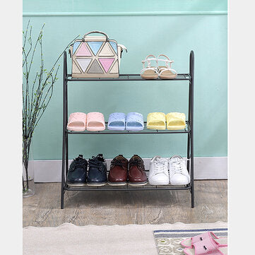 Three Layers of Ironwork Shoe Rack Modern Simple Style Shoe Cabinets