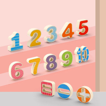 Wooden Toys Rings Montessori Math Toys Counting Fishing Board Child Kids Preschool Educational Learning Gifts