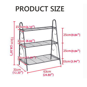 Three Layers of Ironwork Shoe Rack Modern Simple Style Shoe Cabinets