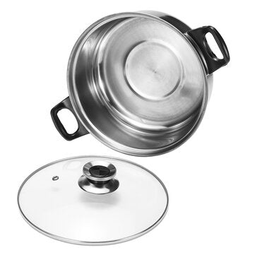 6 Pcs Cookware Set Stainless Steel Pots Frying Pan Outdoor Camping Picnic Kitchen Cooking Set