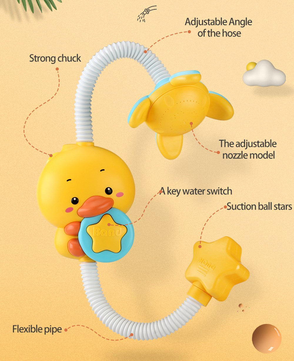 Baby Bath Toys Water Game Duck Faucet Electric Shower Spray Kids Bathroom