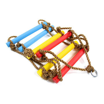 6-Rung Colorful Swing Ladder Children Climbing Rope Ladder Toys Outdoor Leisure Physical Fitness Training Climbing Ladder