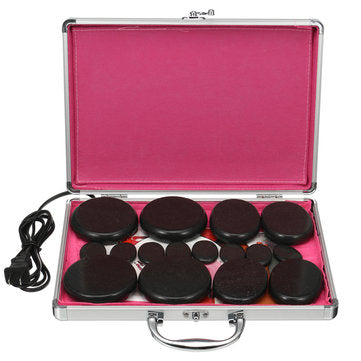 110V-220V Electric Heating Box 16Pcs Massager Hot Stones Kit