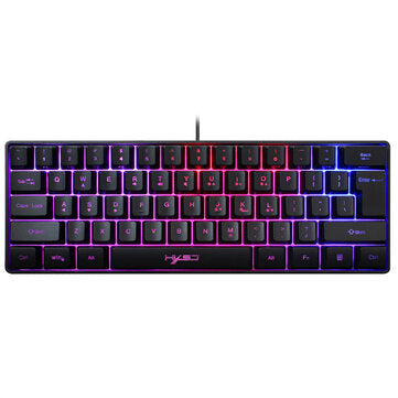 HXSJ V700 Wired Keyboard 61 Keys USB Wired RGB Backlit Gaming Keyboard for Office Gamers