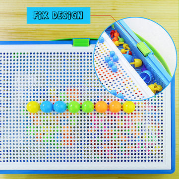 Kids Pegs Board DIY 296 Toys Educational Children Puzzle Learning Creative Gift