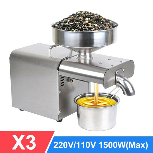 Oil Machine Press Automatic Household Peanut Oil Press Stainless Steel Extractor