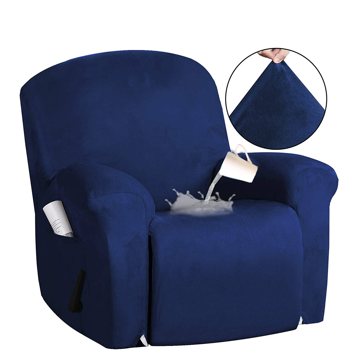 Recliner Cover Non Slip Stretch Suede Couch Armchair Chair Covers Protector