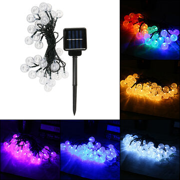 6.5m Solar Powered 30 LEDs String Light Garden Paths Yard Decor Lamp Outdoor Waterproof