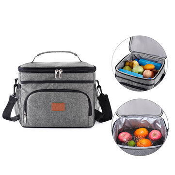 15L Insulated Picnic Bag Thermal Food Container Handbag Lunch Bag Outdoor Camping Travel