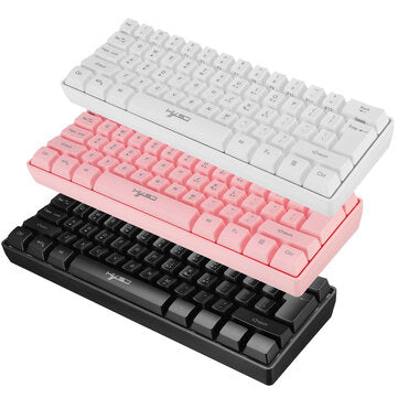 HXSJ V700 Wired Keyboard 61 Keys USB Wired RGB Backlit Gaming Keyboard for Office Gamers