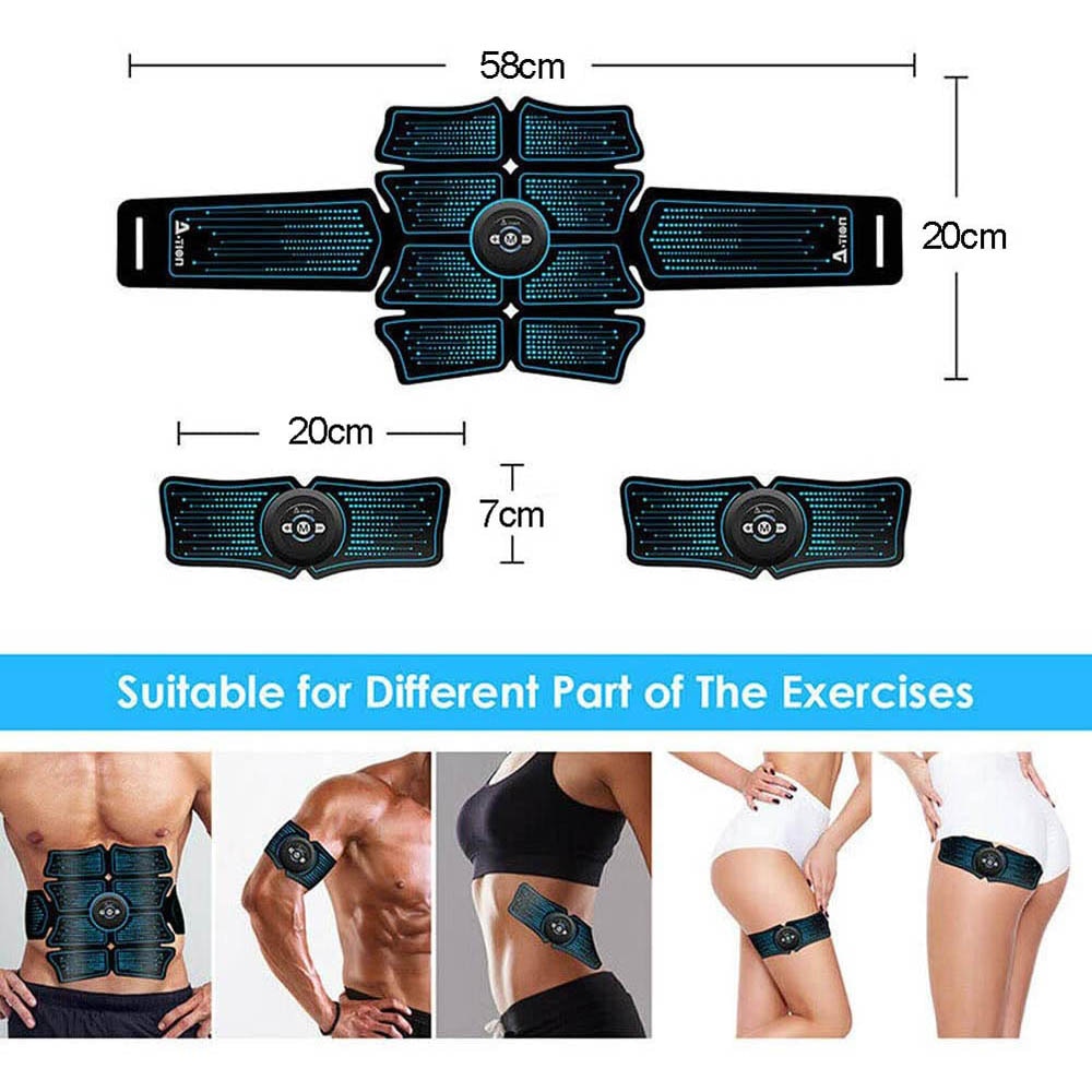 Sports Entertainment Vibration Belt Machine Ab Trainer EMS Abdominal Muscle Stimulator Toner Fitness Training Gear Home Gym Belt