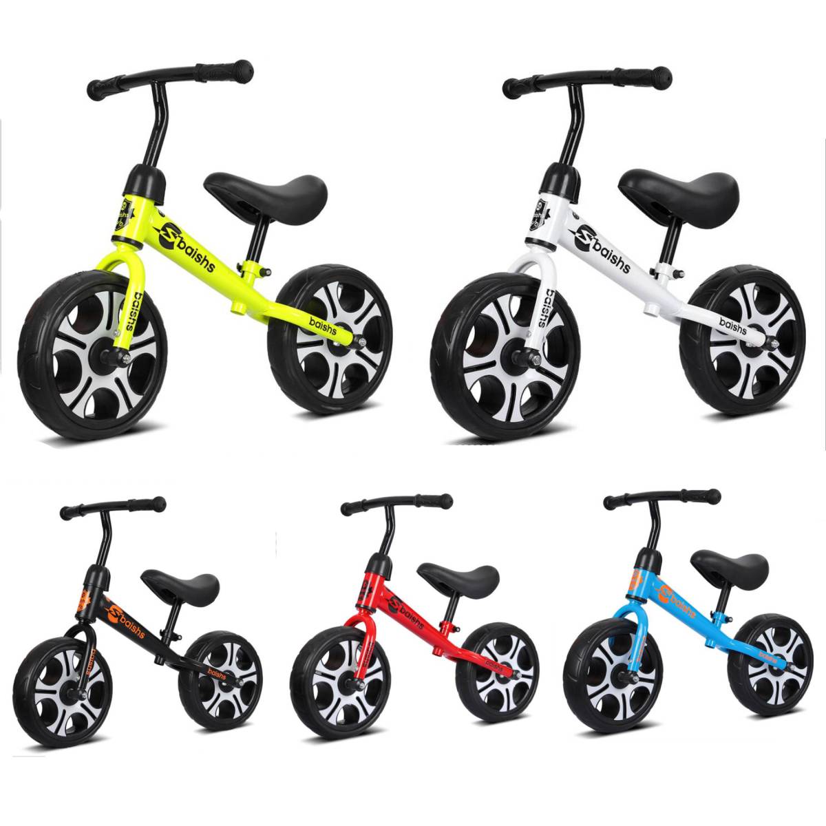 12Inch No Pedal Free Toddle Balance Bike Baby Sliding Bike Kids Bike Metal Scooter Baby Walker Ride on Toys for 2-6 Years Old Games