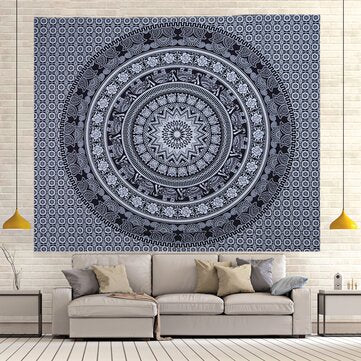 210*150cm Mandala Tapestry Room Wall Hanging Art Tapestry Pictures Camping Tent Sofa Cover Bedspread Home Office Decoration