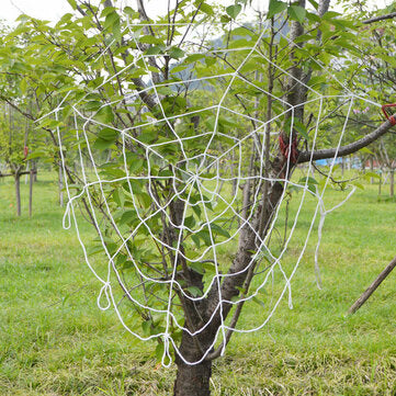 Halloween LED Spider Web Outdoor Horror Party Props Light Up Cobweb Spooky Decor