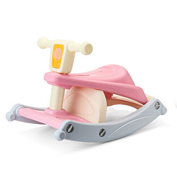 3-in-1 Baby Chair with Lights Music Multifunctional Rocking Chair Dining Chair Rocking Horse Stable Plastic Children's Toys Gifts