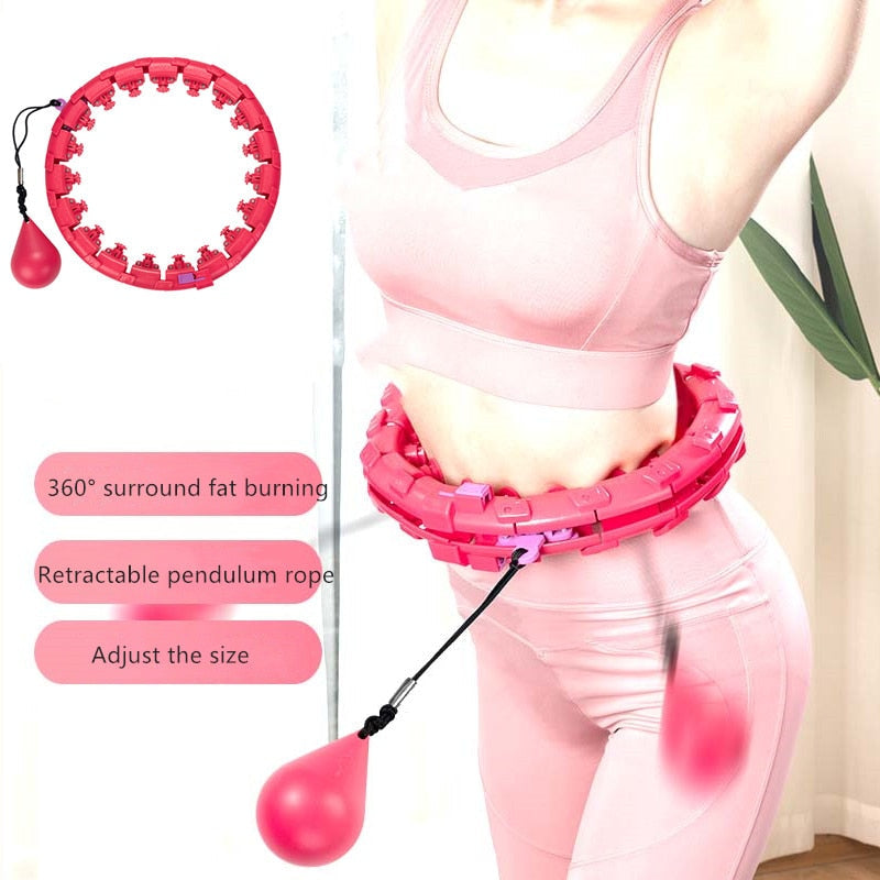 Sports Hoops Yoga Home Fitness Smart Hoops Circle Not Drop Adjustable Waist Training Ring Belly Trainer Abdominal  Weight loss