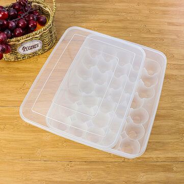 PP Transparent Egg Storage Box Outdoor Camping Traveling Food Storage Box Stackable Egg Holder