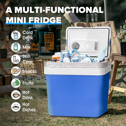 2in1 24L Mini Portable Fridge Small Drinks Beer Cooler Warmer