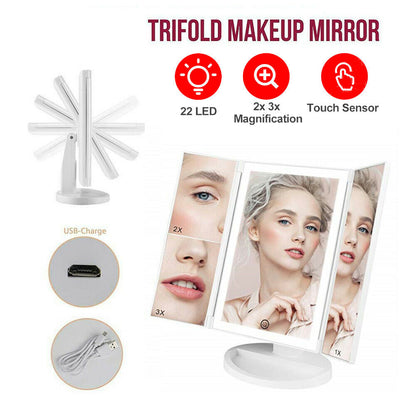 Makeup Mirror with Light Touch Screen