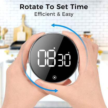 Magnetic Digital Kitchen Timer LED Countdown Cooking Work Loud Alarm Stopwatch