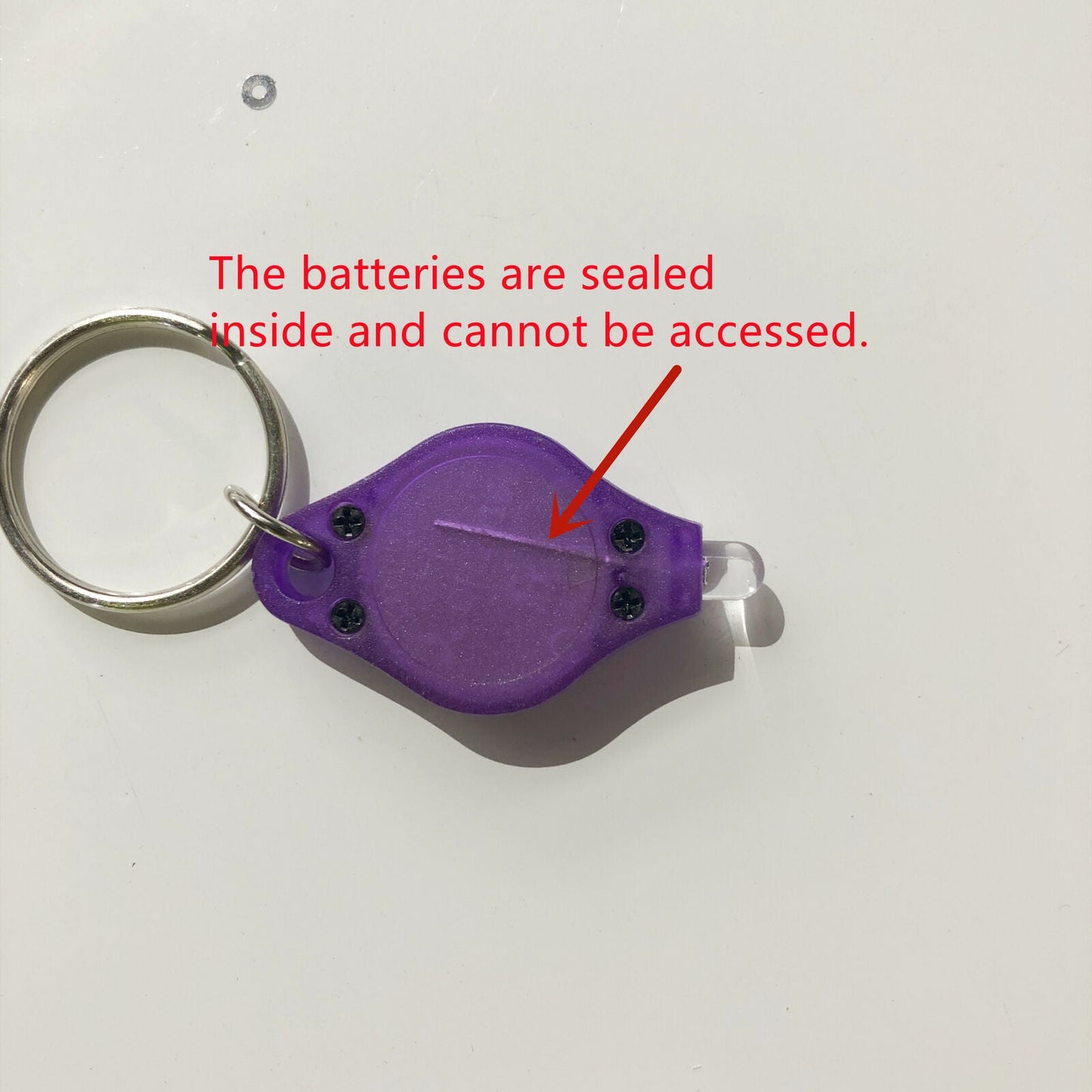 LED Keyring Torch UV Key Ring Purple Light Chain