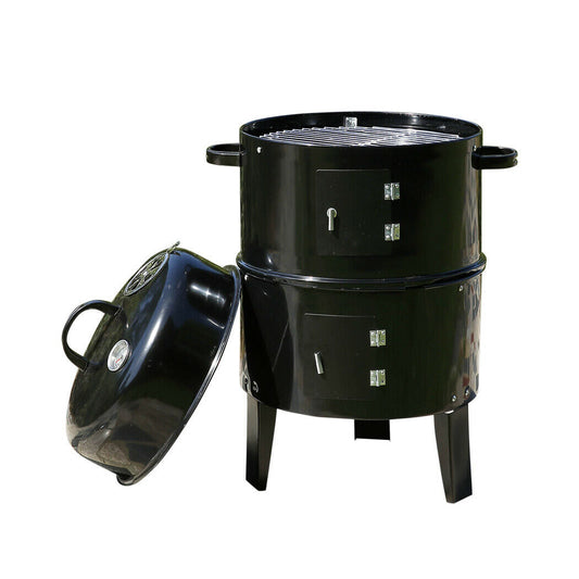 3in1 Charcoal BBQ Grill Smoker