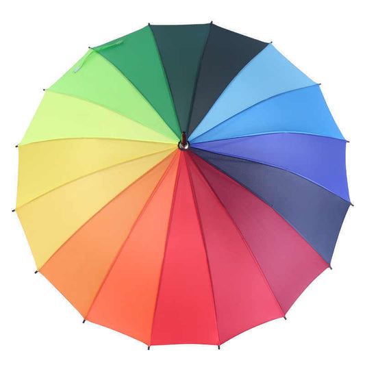 16 Ribs Large Rainbow Umbrella