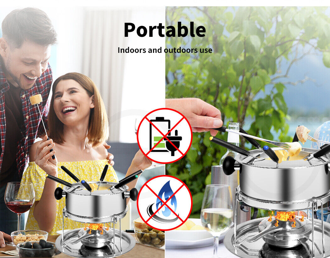 Toque Classic Fondue Set 12pcs Stainless Steel