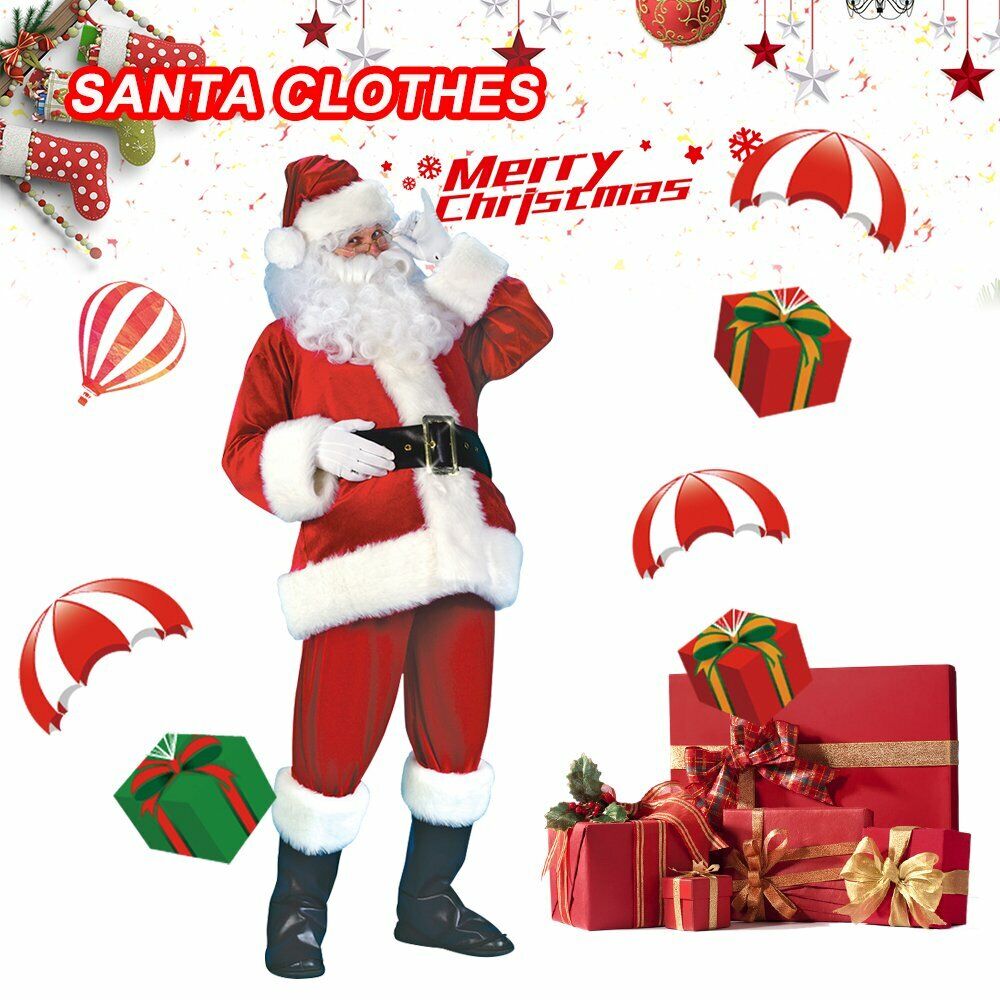 Santa Claus SUIT Christmas MENS MEN Costume