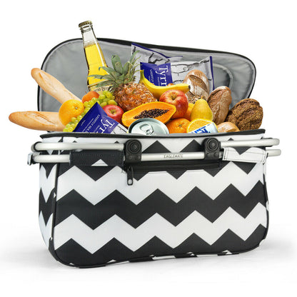 Foldable Outdoor Picnic Insulated Cooler Basket