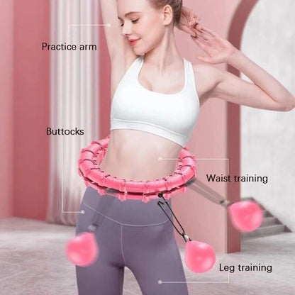 24 Knots Smart Hula Hoop Weighted Fitness Detachable Hoops