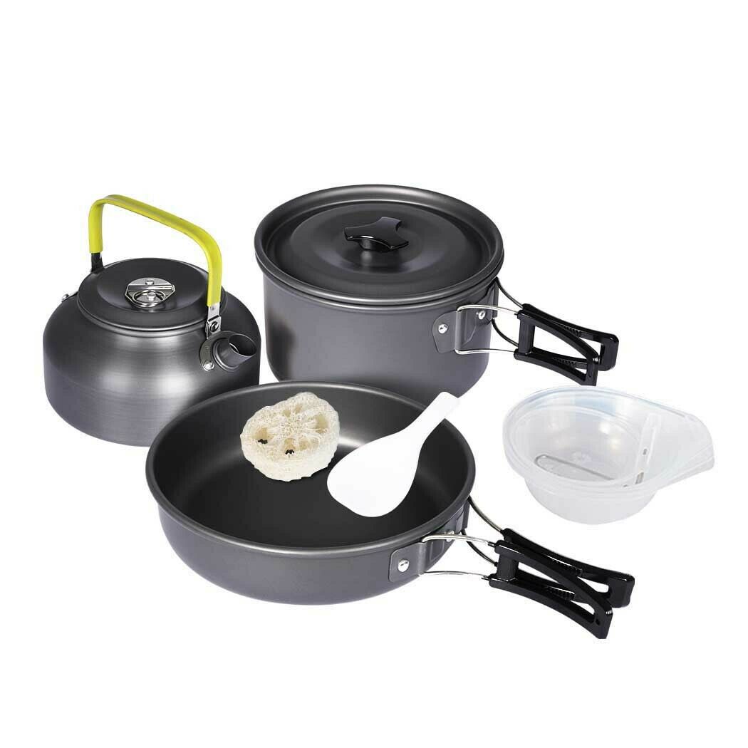 10Pcs Camping Cookware Set Outdoor Hiking Cooking