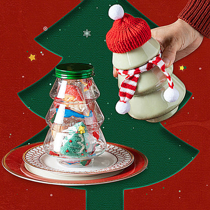 6pcs Christmas Tree Sweet Jar Kids Favor Gift Candy Packing Decoration Boxes