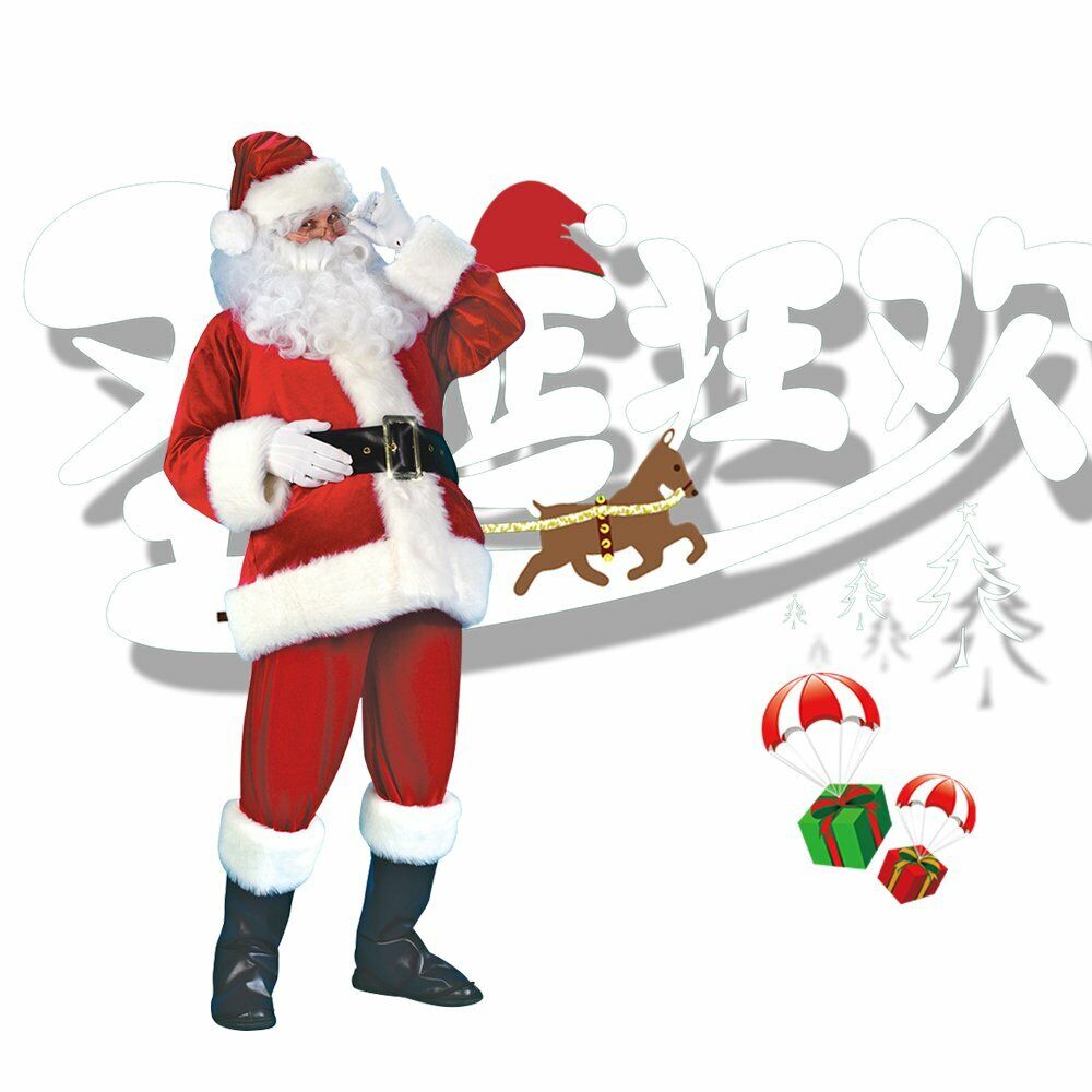 Santa Claus SUIT Christmas MENS MEN Costume