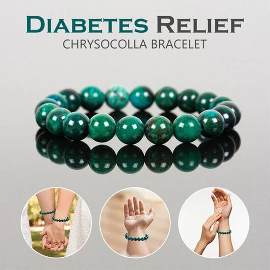 Diabetes Relief Chrysocolla Bracelet 8mm Natural Gemstone Bracelet Crystal