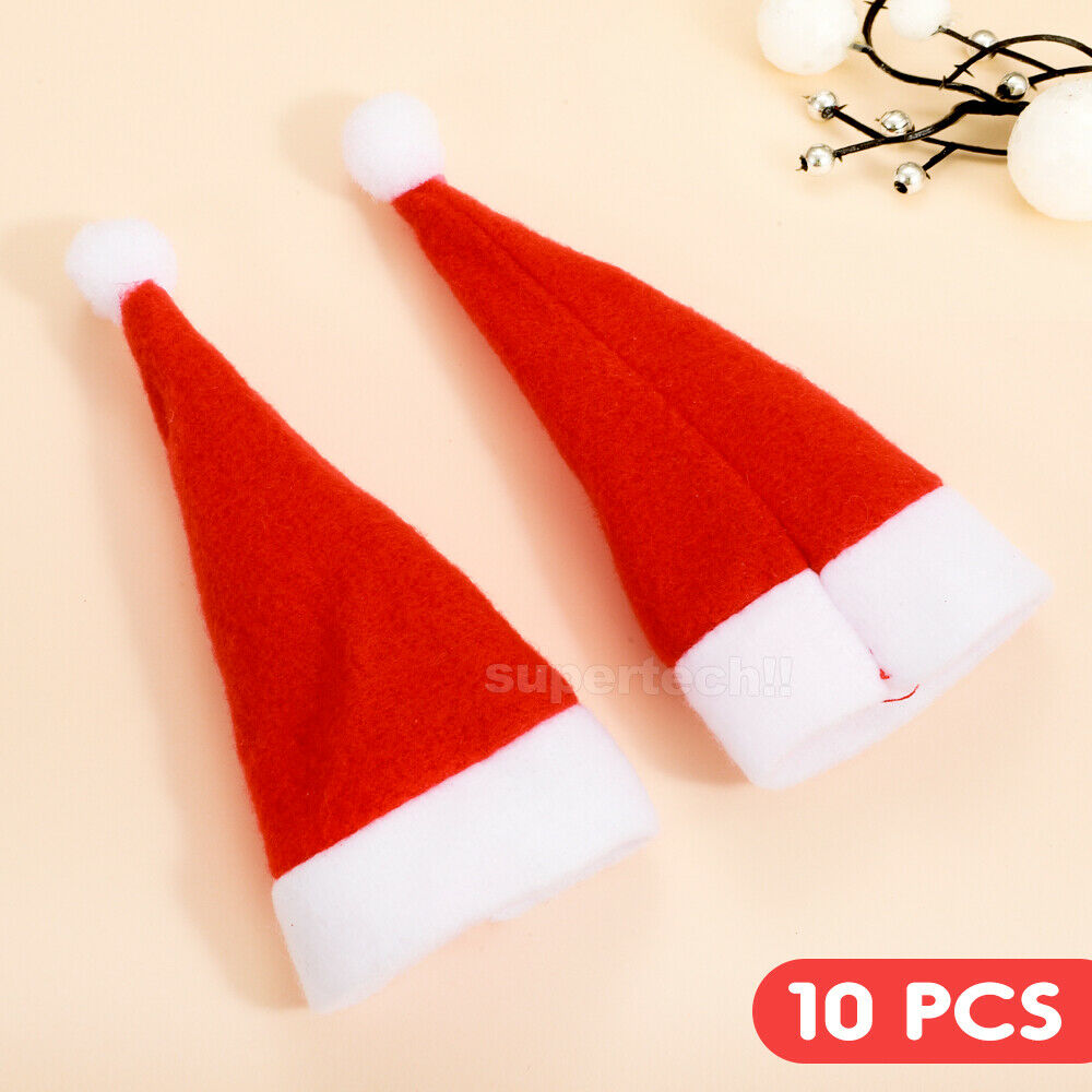 10PCS Red Hat Santa Cutlery Christmas