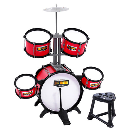 7 Drum Set Junior Drums Kit Musical Play Toys Childrens Mini Big Band