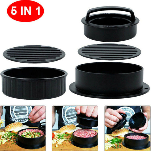 5in1 Hamburger Non-stick Burger Patty Maker