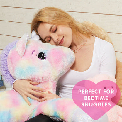 105 Big Plush Rainbow Unicorn Toy Xmas Gift