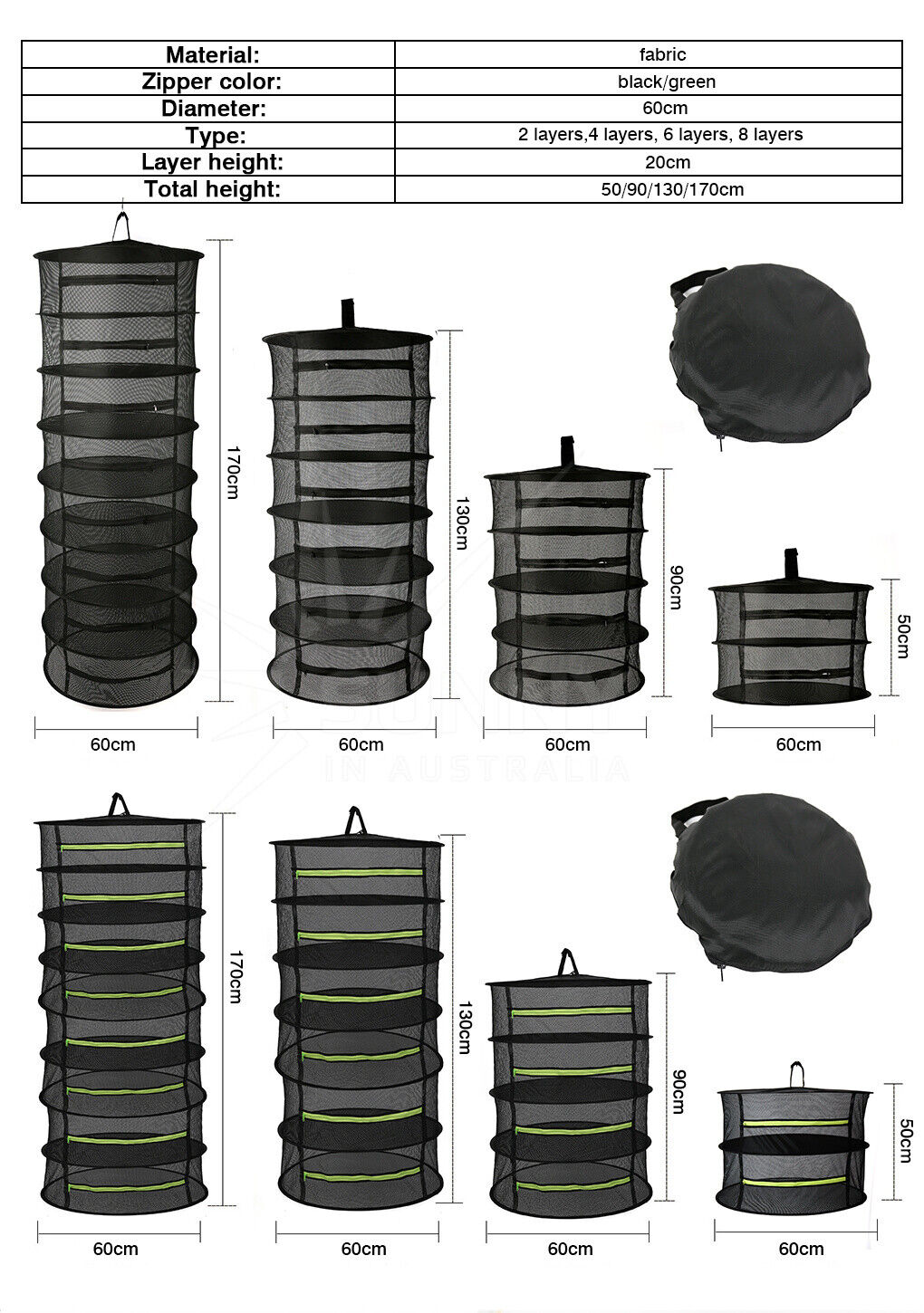 2-8 TIER DRYING NET HANGING DRY RACK LARGE SHELF HYDROPONIC GROW HERB PLANT