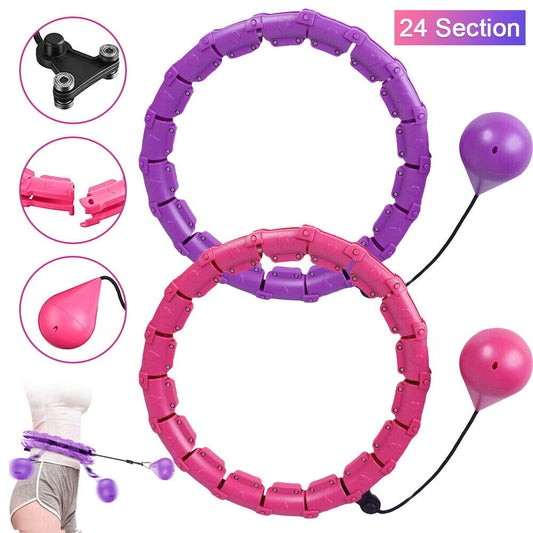 24 Knots Smart Hula Hoop Weighted Fitness Detachable Hoops