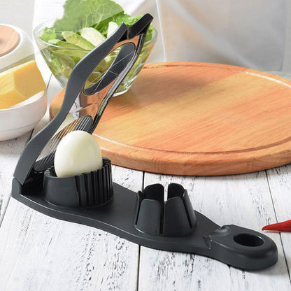 2 in 1 Egg Cutter Stainless Steel Cutting Egg Slicer