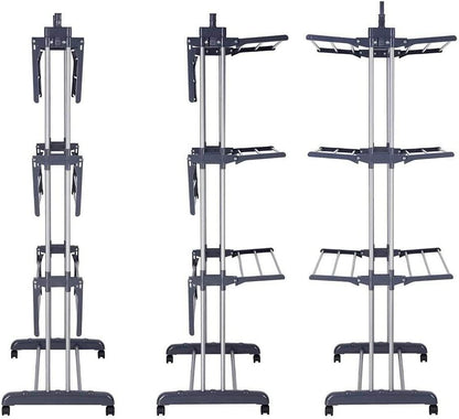 3 Tier Foldable Clothes Airer Folding Hanger Drying Rack Multi-Functional Stand