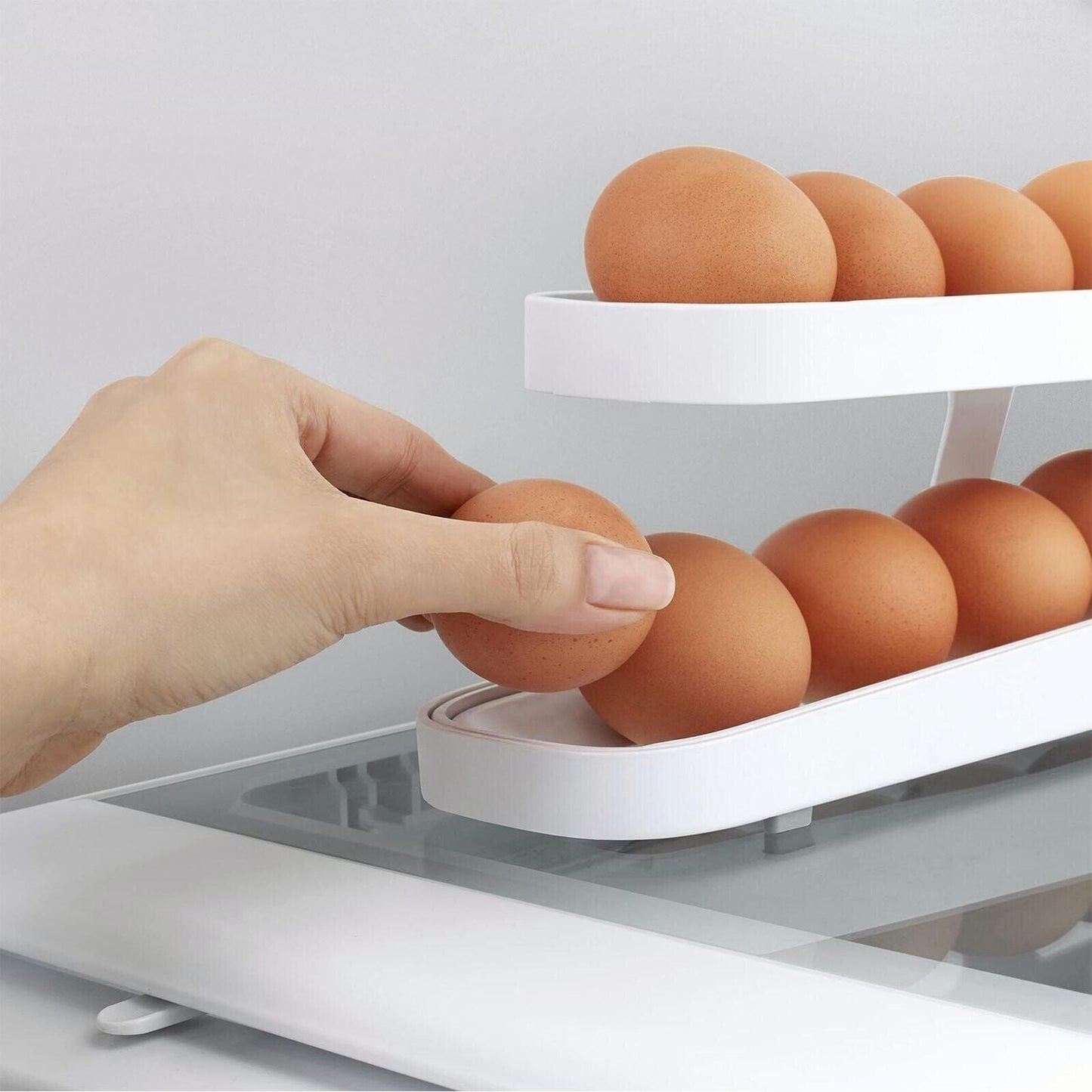 Rolldown Refrigerator Egg Dispenser Auto Rolling Egg Holder 2