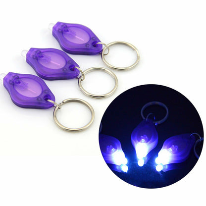 LED Keyring Torch UV Key Ring Purple Light Chain