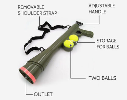 Dog Tennis Ball Gun Launcher Pet Play Outdoor Toy Fetch Throw Interactive Toy