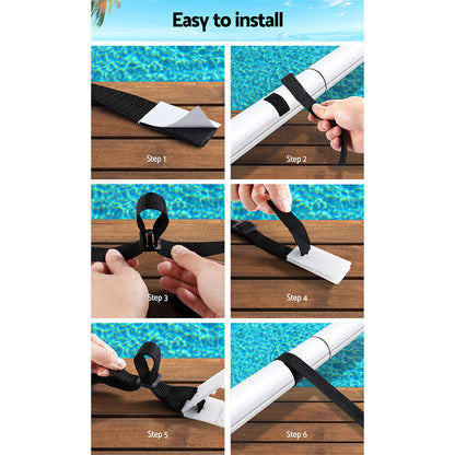 Pool Cover Roller Attachment Straps Kit 8PCS for Swimming Solar Pool