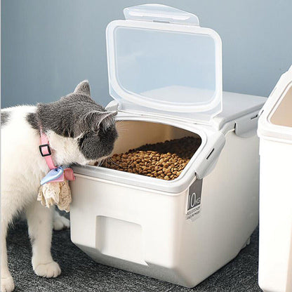 10KG Grain Storage Box with Lids Pet Dog Cat Food