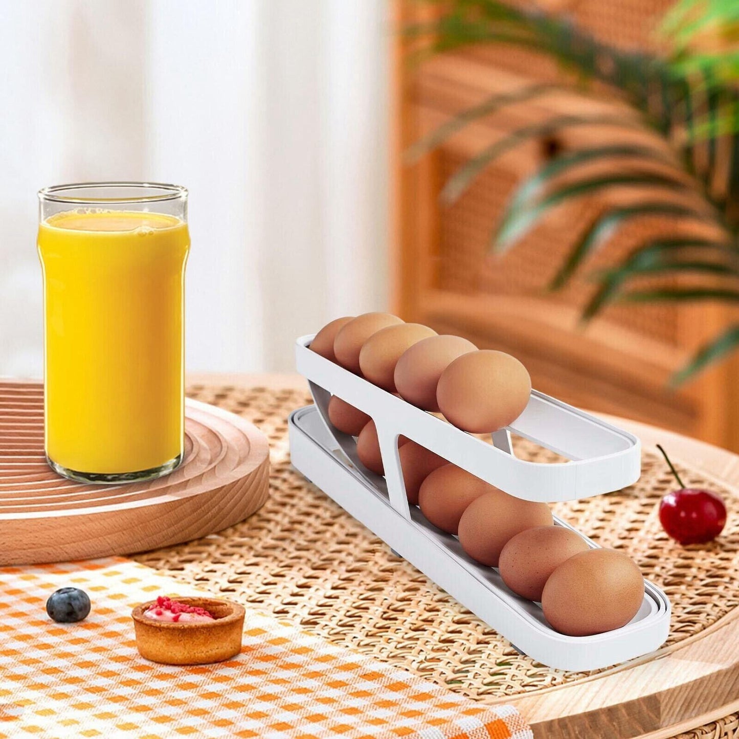 Rolldown Refrigerator Egg Dispenser Auto Rolling Egg Holder 2